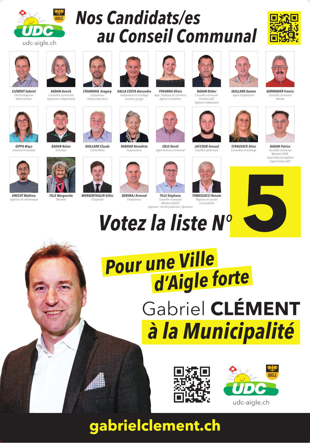 Affiche de campagne (élection du 08.03.2026)